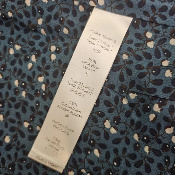 Kenzo Black Pinstripe Blazer with Floral Accents - Picture 6 of 6